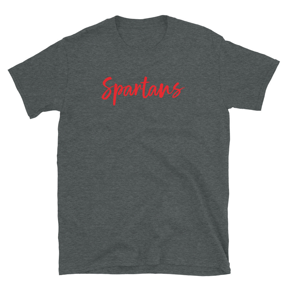Bixby Spartans - Red Logo - Adult T-Shirt
