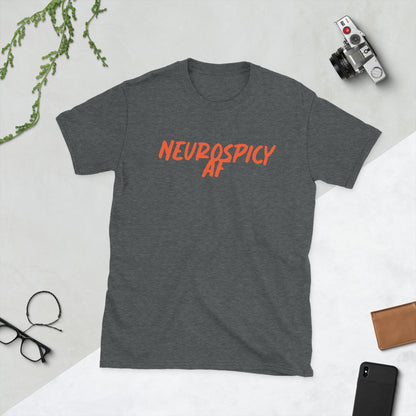 Neurospicy AF - Orange Logo - Adult T-Shirt