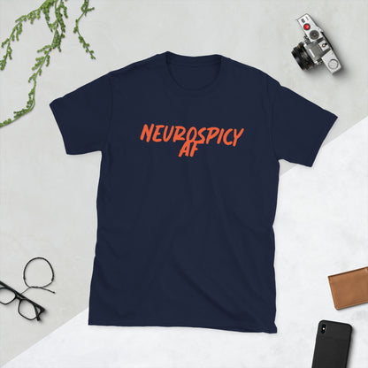 Neurospicy AF - Orange Logo - Adult T-Shirt