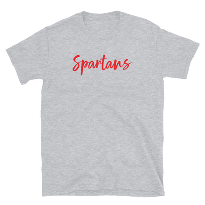 Bixby Spartans - Red Logo - Adult T-Shirt