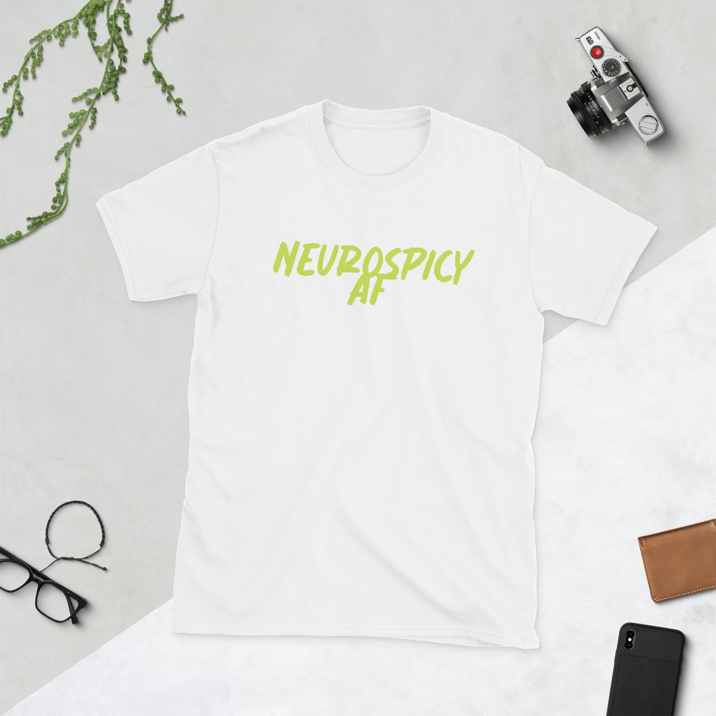 Neurospicy AF - Lime Logo - Adult T-Shirt