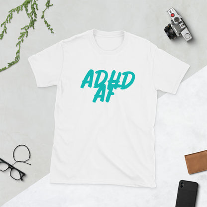 ADHD AF - Teal Logo - Adult T-Shirt