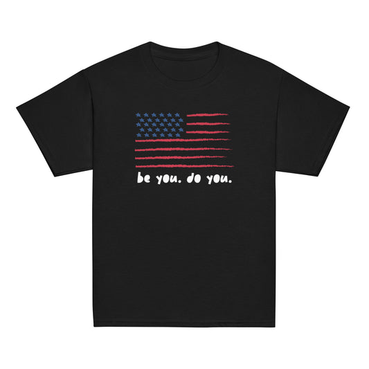BYDY - American Flag Logo - Kids Tee